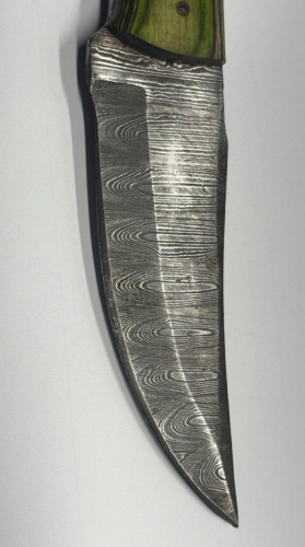 Custom Drop Point Knife, 4.25" Blade, Wood Handle, Damascus Steel! - 9