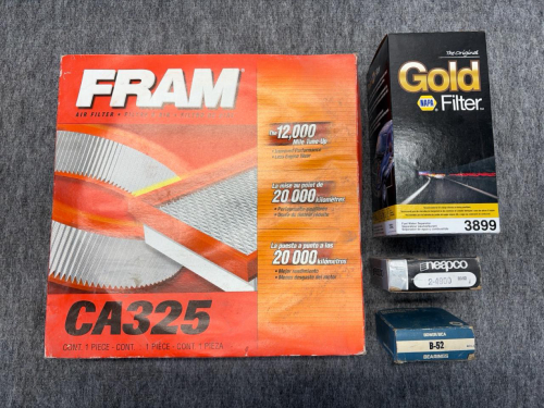 3899 Oil Filter, CA325 Air Filter, BCA B-52 Bearing, 2-9300 U-Joint