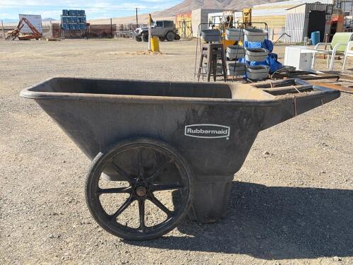 Rubbermaid Heavy-Duty 2-Wheel Utility Dump Cart 300 lb Capacity