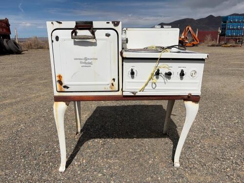 General Electric Hotpoint Vintage Electric Range Oven, 2-Burner