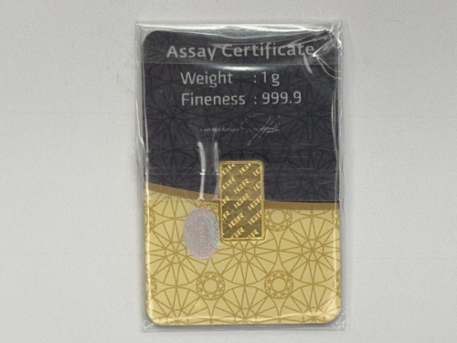 IGR 1 Gram Gold Bar 999.9 Fine Sealed with Assay Certificate - 2