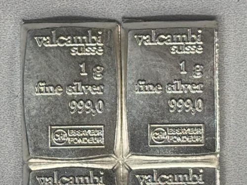 Valcambi Suisse CombiBar 4 x 1g .9990 Fine Silver - 3