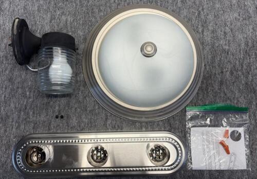 (3) Home Light Fixtures: 24"Vanity Bar, 12"Ceiling Light, 7"Outdoor Sconce