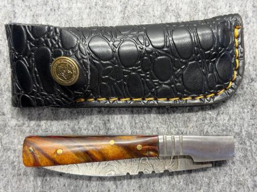 Custom Hunting Folding Style Knife, Damascus Steel Blade!