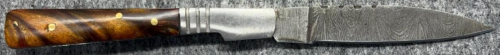 Custom Hunting Folding Style Knife, Damascus Steel Blade! - 5