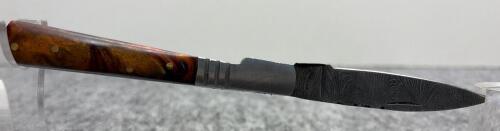 Custom Hunting Folding Style Knife, Damascus Steel Blade! - 7