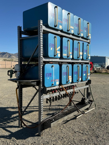 12-Tank Bulk Fluid/Oil Dispensing Rack, 780 gal Capacity! - 2
