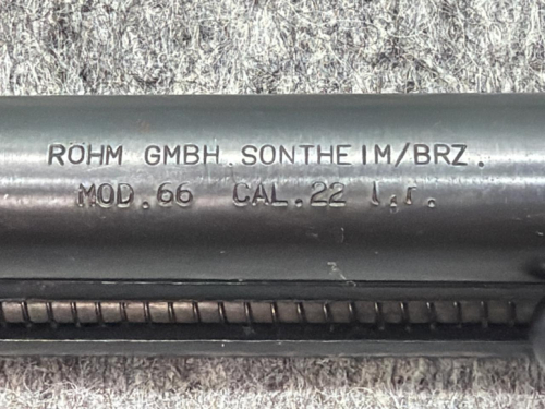 R&ouml;hm RG66 .22 LR Single-Action Revolver, 6" Barrel, Blued Finish! - 9