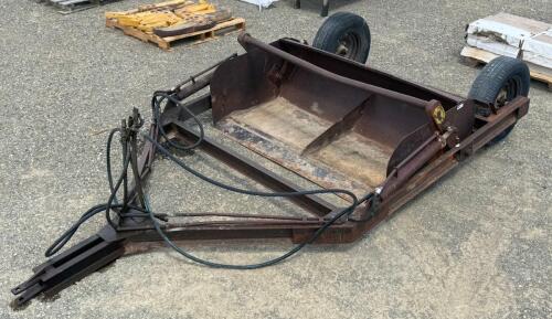6ft Pull-Type Dirt Scraper, Dual Hydraulic Cylinders, Clevis Hitch
