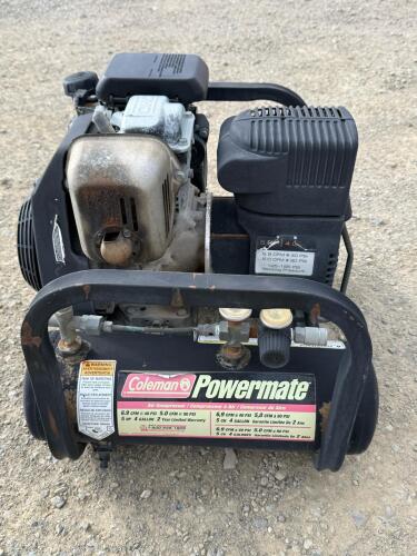 Coleman Powermate 4.6 HP Honda GX160 Gas-Powered Air Compressor, 4 Gallon, 6.9 CFM @ 40 PSI, 125-155 PSI Portable Twin Tank