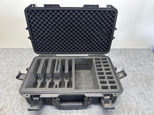 5 Handgun Black Hard Protective Equipment Case with Custom Foam Inserts, Pressure Valve - 5
