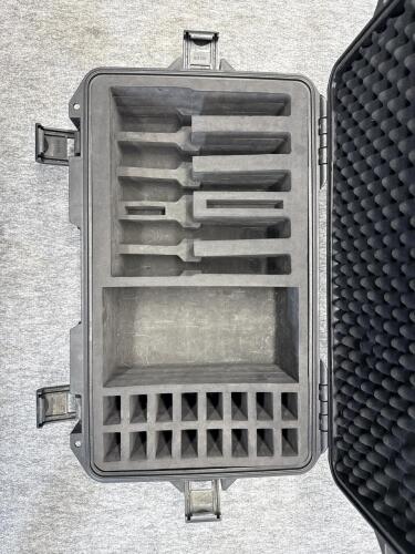 5 Handgun Black Hard Protective Equipment Case with Custom Foam Inserts, Pressure Valve - 6
