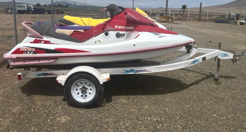 Sea-Doo GTI RFI & Kawasaki 900 STX PWCs with ShoreLand&rsquo;r Dual Trailer - 4