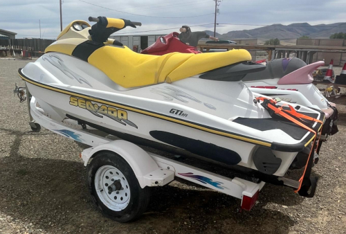 Sea-Doo GTI RFI & Kawasaki 900 STX PWCs with ShoreLand&rsquo;r Dual Trailer - 6