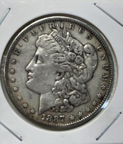 1887 Morgan Silver Dollar, Philadelphia Mint In Protective Case