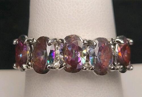 Mystic Rainbow Topaz 5-Stone Ring, Size 9 - 2
