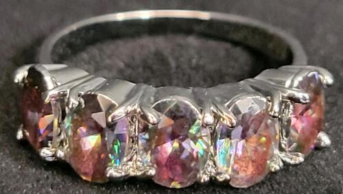Mystic Rainbow Topaz 5-Stone Ring, Size 9 - 4
