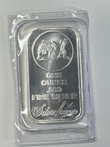 Silvertowne 1 Ounce .999 Fine Silver Pioneer Bar