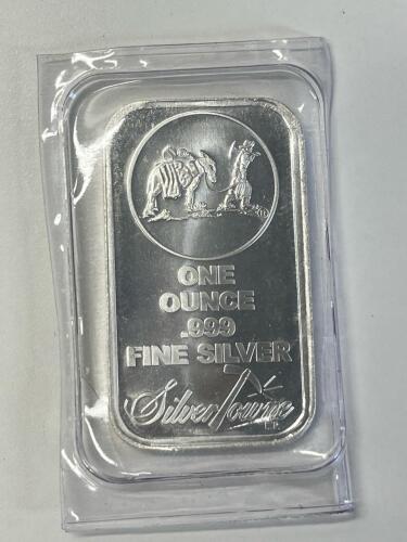 Silvertowne 1 Ounce .999 Fine Silver Pioneer Bar - 2