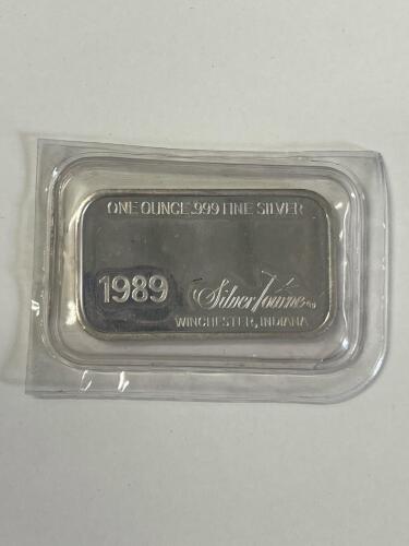 1989 SilverTowne 1oz .999 Fine Silver Bar