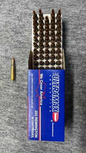 (2) Boxes of (50) Ultramax .223 Remington 55ge FMJ Remanufactured Ammunition - 2