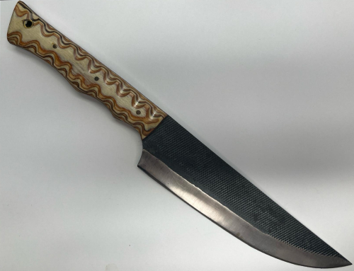 Custom Fixed Blade Knife, Multi-Color Layered Handle