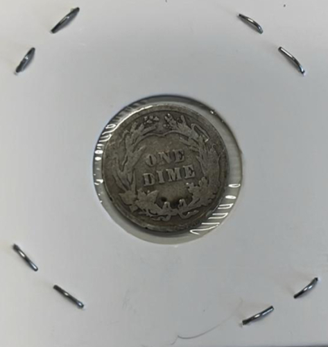 1908 Barber Dime Silver U.S. Ten Cent Coin - 2
