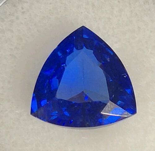 9.25ct Natural Blue Sapphire Faceted Trillion Cut Gemstone - 2