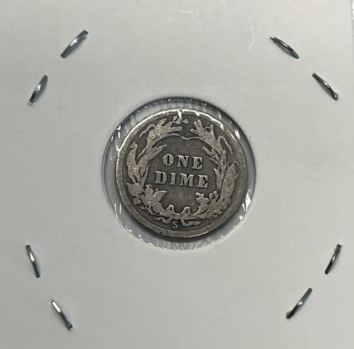 1915 Barber Silver Dime In Protective Case - 2