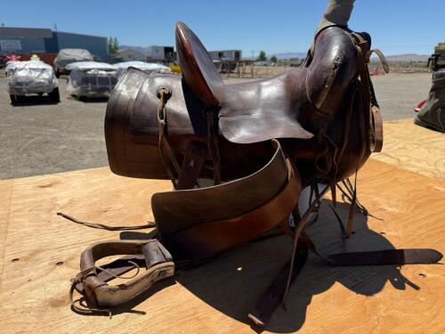 Buckaroo Dark Brown Heiser triple H Saddle - 3