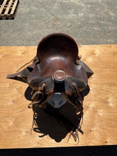Buckaroo Dark Brown Heiser triple H Saddle - 4