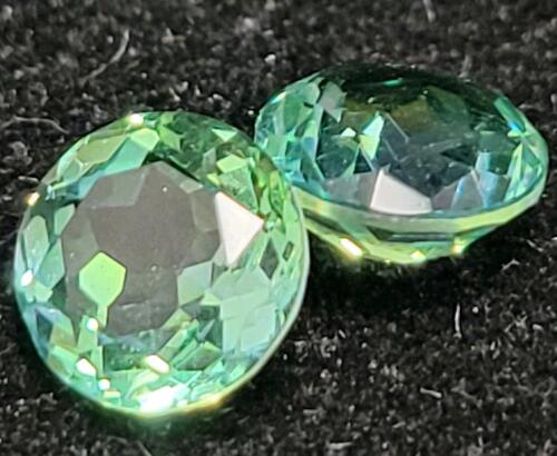 2.20ct Pair of 2 Natural Green Tourmaline Beautiful Faceted Gemstones - 4