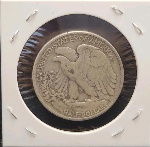 1943 Walking Liberty Half Dollar, 90% Silver, Philadelphia Mint, Circulated Condition - 2