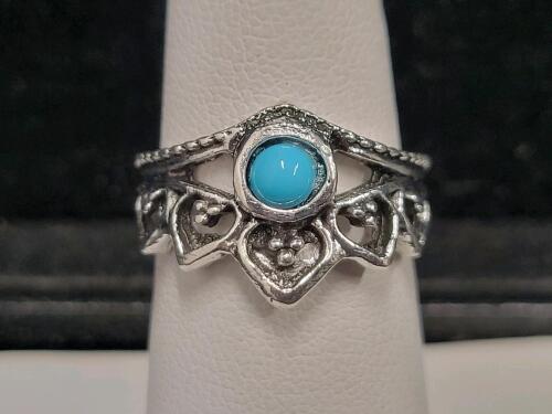 (5) Turquoise Fashion Rings, Sizes 4-7 - 3