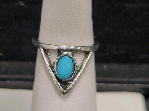 (5) Turquoise Fashion Rings, Sizes 4-7 - 5