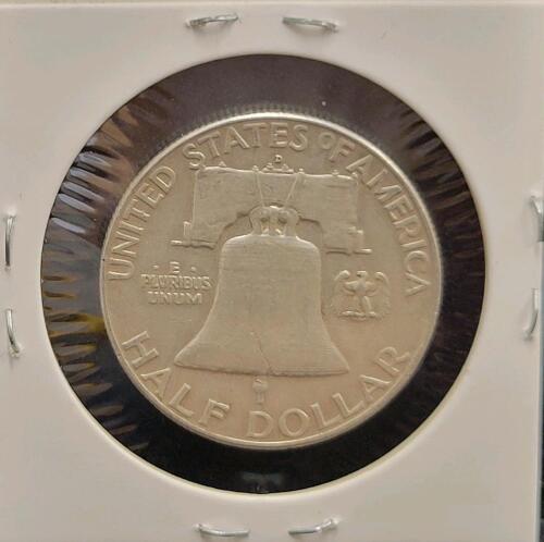 1962-D Franklin Half Dollar, 90% Silver, Denver Mint, 12.5g, 30.6mm - 2