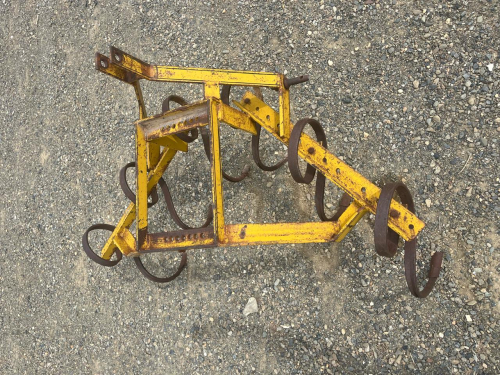 Vintage Yellow 3-point Cultivator For Farming