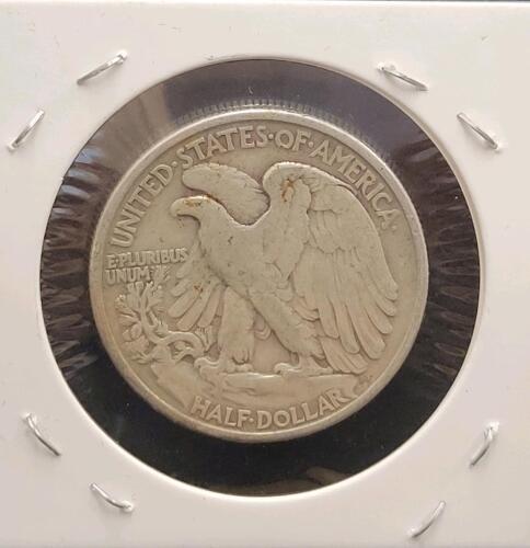 1937 Walking Liberty Half Dollar, Philadelphia Mint, 90% Silver, Circulated Condition - 2