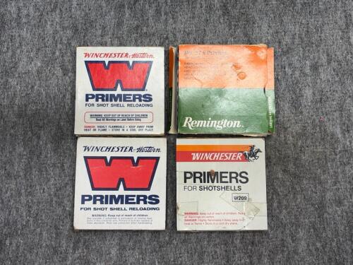 Winchester W209 and Remington No. 57 Shotgun Shell Primers, Partial Boxes, Made in USA - 4