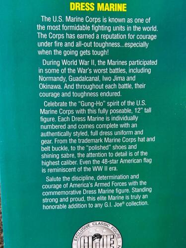 G.I. Joe Dress Marine Classic Collector's Edition Figure by Hasbro, Limited #1437 - 3