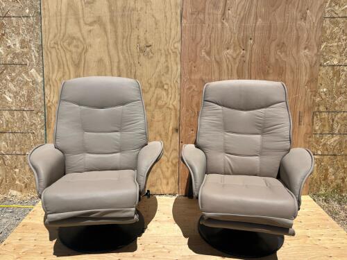 Pair Of RV Swivel Chairs Recliners