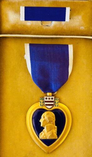United States Purple Heart Military Medal with Presentation Case and Ribbon Bar - 4