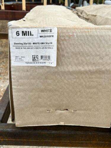 20ftx100ft Roll White Plastic Sheeting - 2