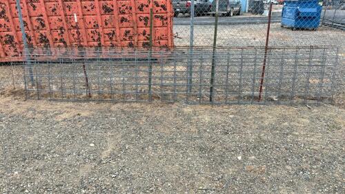 (4) Galvanized Wire Fence Panels
