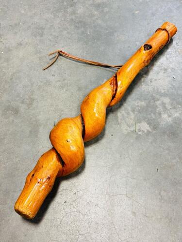 Handmade Quilt of Valor 'America' & Twisted Wood Shillelagh, Patriotic Red White Blue - 5