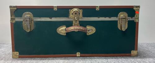 Collectible Emerald Green Concourse Foot Locker Trunk with keys