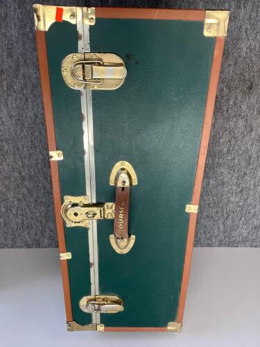 Collectible Emerald Green Concourse Foot Locker Trunk with keys - 2