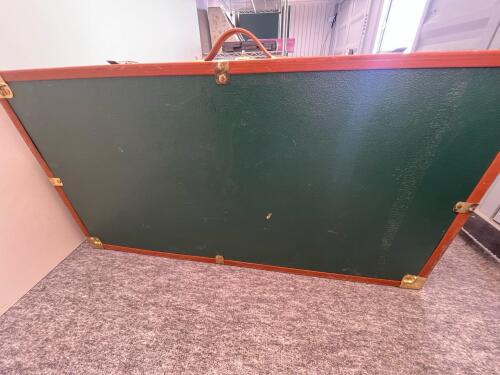 Collectible Emerald Green Concourse Foot Locker Trunk with keys - 4