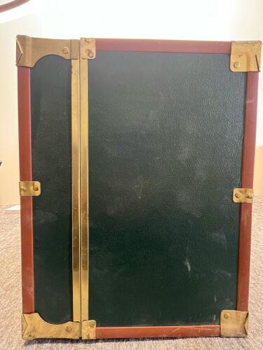 Collectible Emerald Green Concourse Foot Locker Trunk with keys - 8