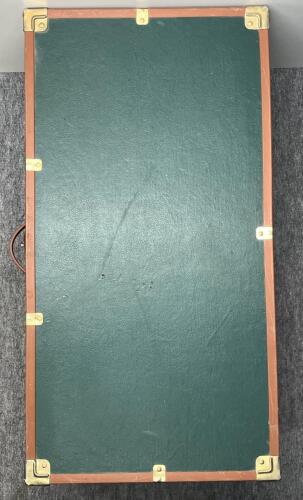 Collectible Emerald Green Concourse Foot Locker Trunk with keys - 9